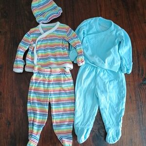 2 Primary Baby Sets, 0-3 Months
